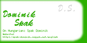 dominik spak business card